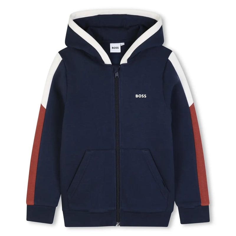BOSS boy's zip up hoodie - j53480.