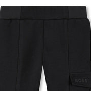 Closer look at the BOSS cargo joggers.