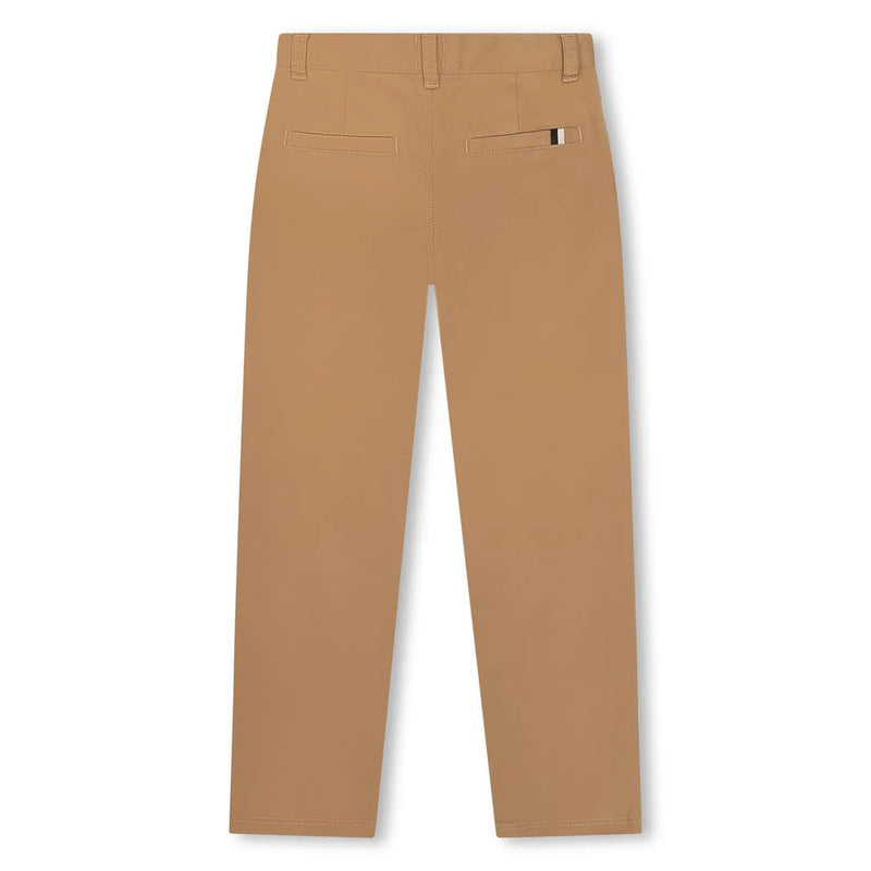 Back of the BOSS brown chinos.