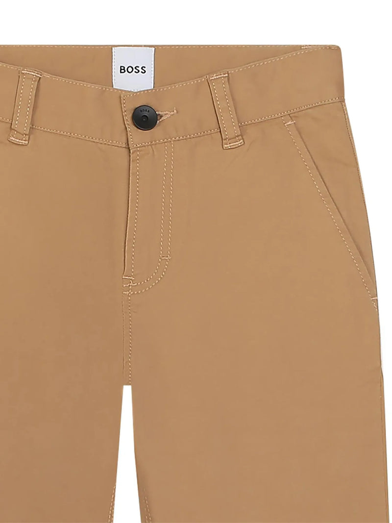Closer view of the BOSS chinos.