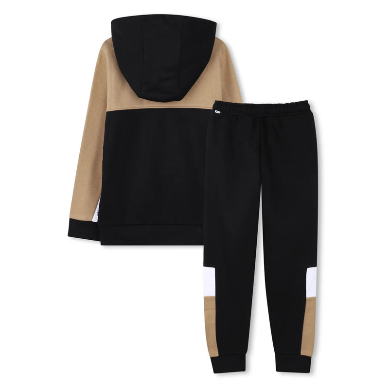 Back of the BOSS black colourblock tracksuit.