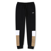 BOSS boy's black track bottoms.