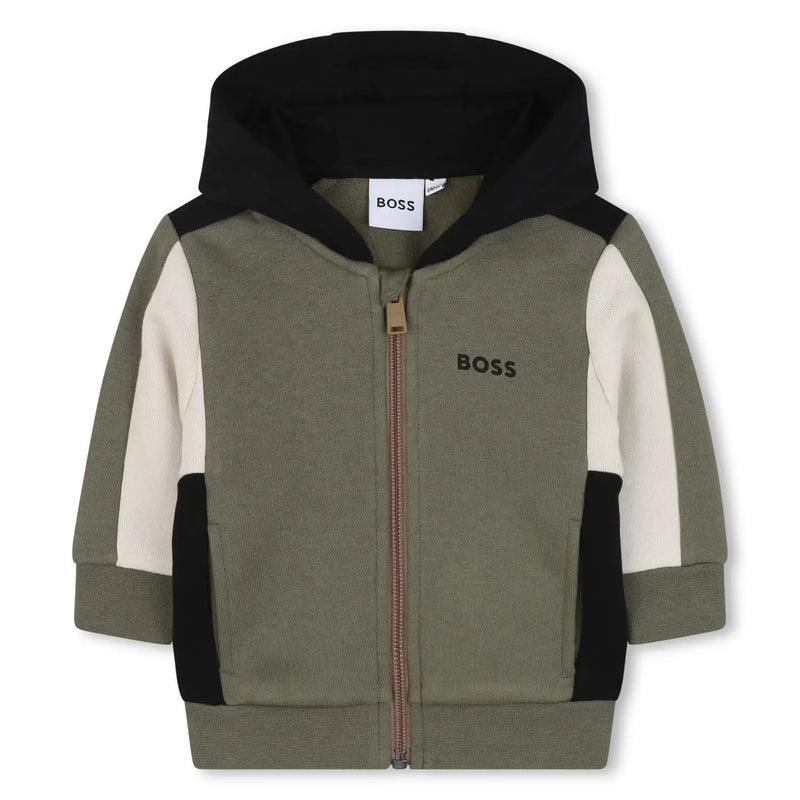 BOSS baby boy's colourblock hoodie - j52447.
