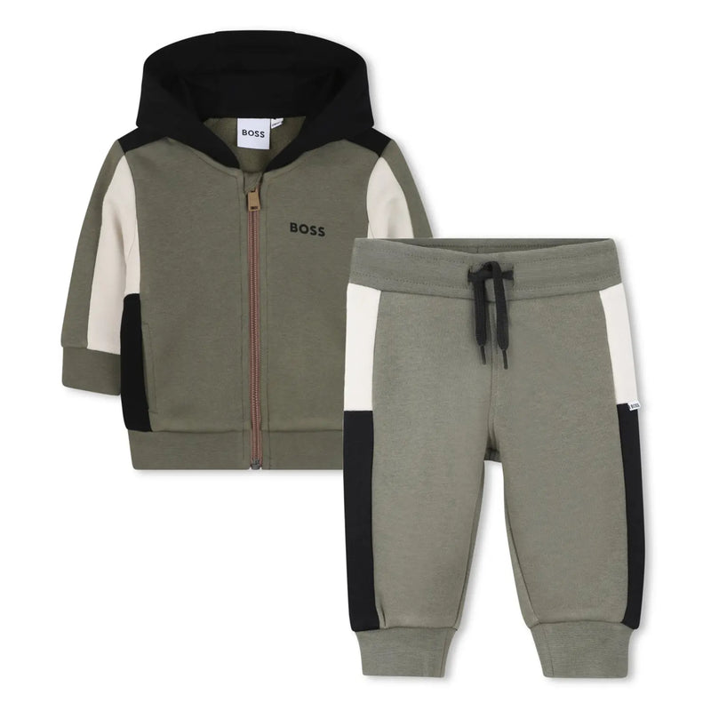 BOSS green colourblock tracksuit - j52447.