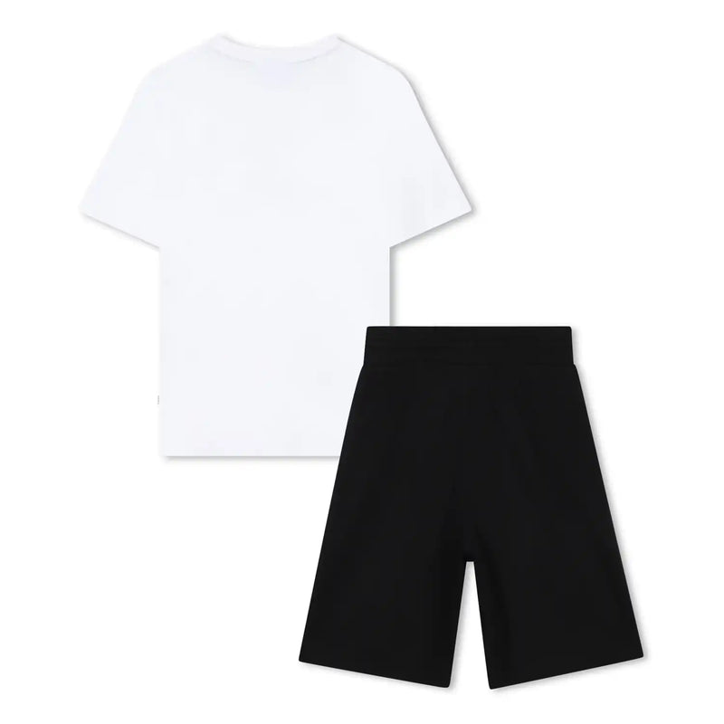 Back of the BOSS flag logo shorts set.