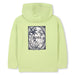 BOSS hoodie with jungle island print on the back.