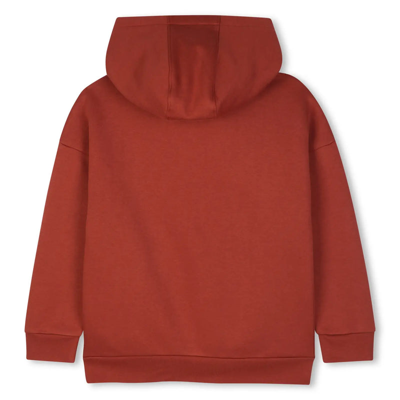 Back of the BOSS red logo hoodie.
