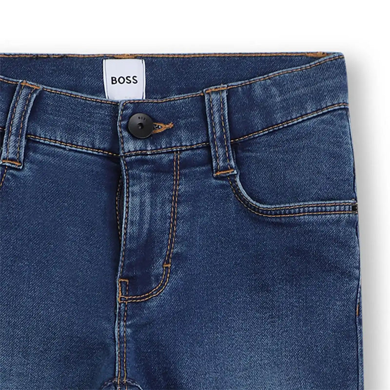Closer look at the BOSS jeans.