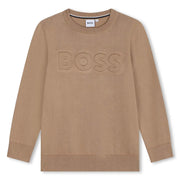 BOSS boy's brown jumper - j51172.