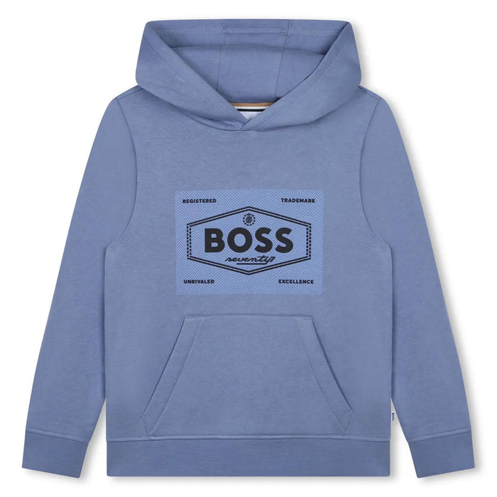 BOSS blue logo hoodie - j51194.