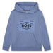 BOSS blue logo hoodie - j51194.