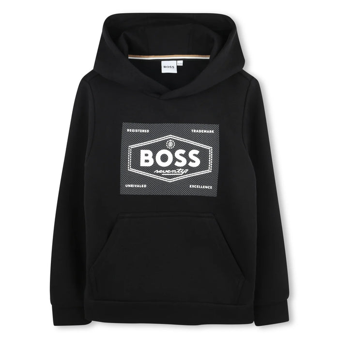 BOSS boy's black logo hoodie - j51194.