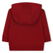 Back of the BOSS red logo hoodie.