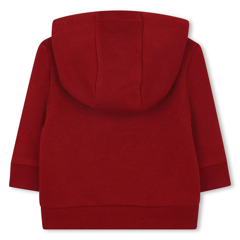 Back of the BOSS red logo hoodie.