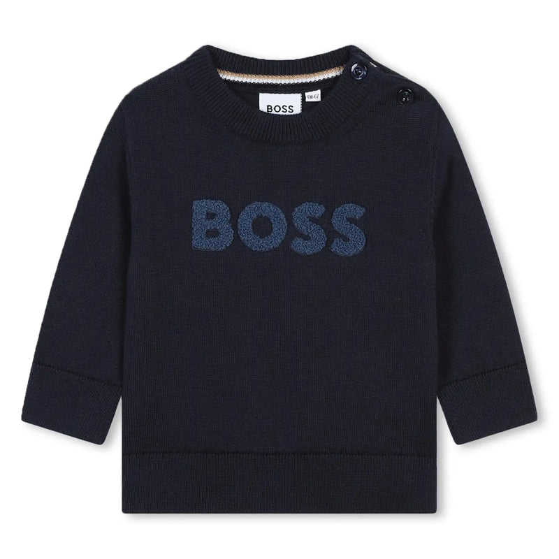 BOSS baby boy's logo jumper - j51283.