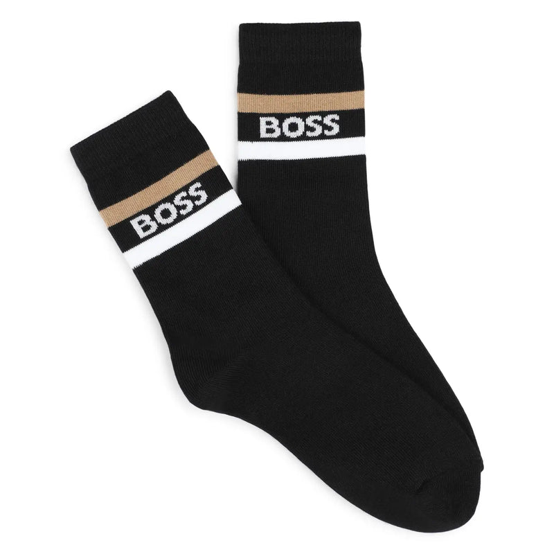 Boss black logo socks.