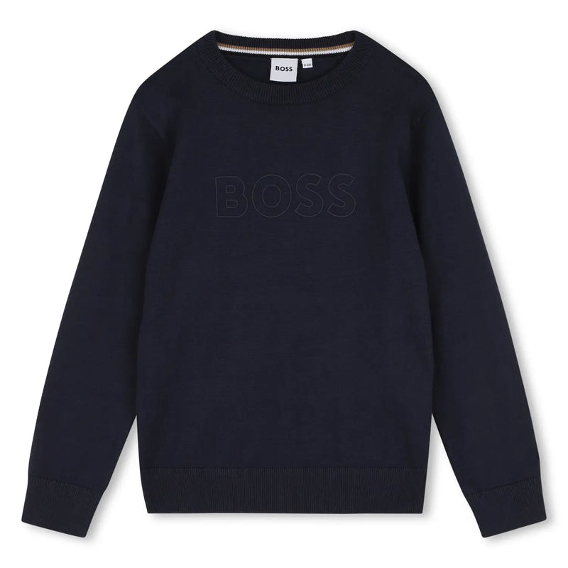 BOSS boy's logo sweater - j53388.
