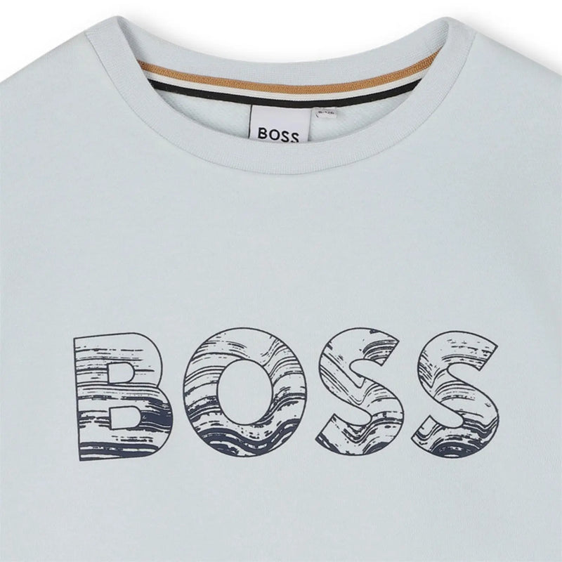 BOSS Logo Sweatshirt - Pale Blue