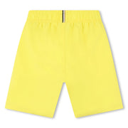 Back of the BOSS yellow logo swim shorts.