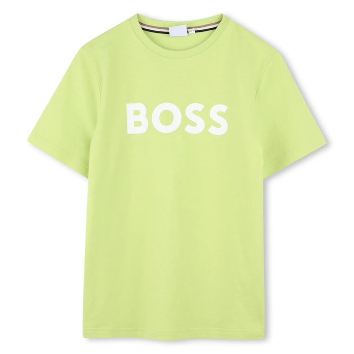 BOSS boy's green logo t-shirt - j52105.