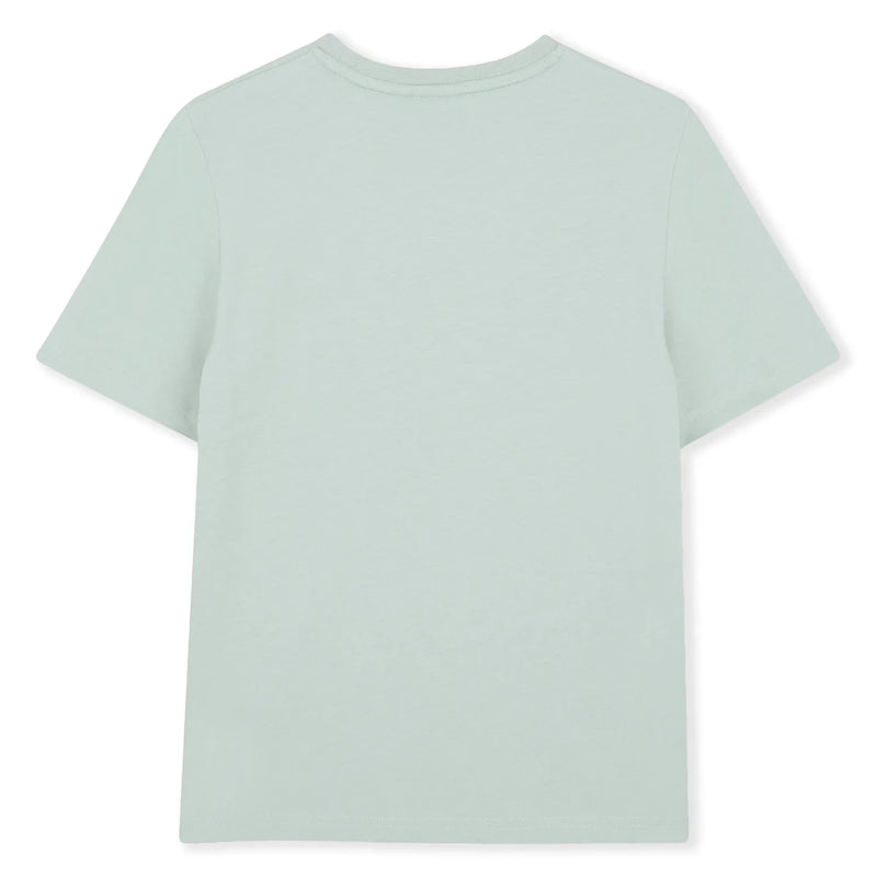 Back of the BOSS green logo t-shirt.