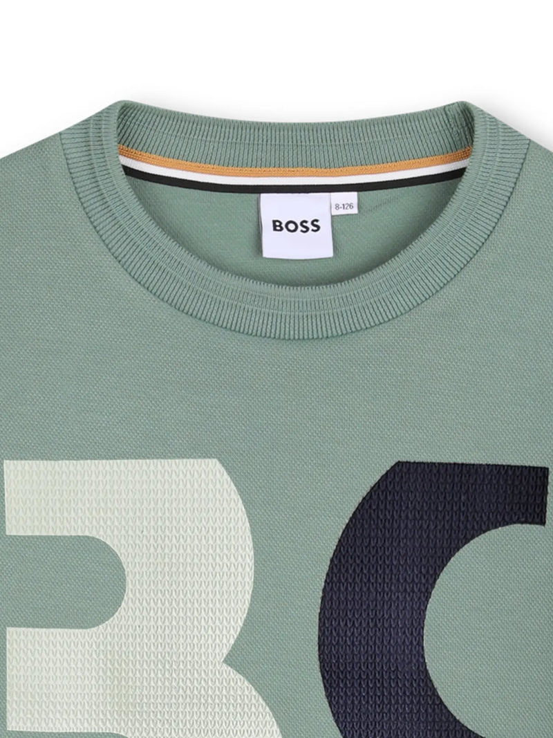 Closer look at the BOSS logo t-shirt.