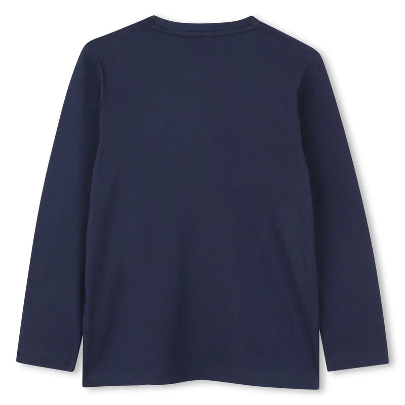 BOSS L/S Logo T-Shirt - Navy