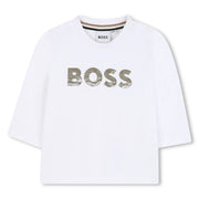 BOSS baby boy's long sleeve logo t-shirt - j52467.