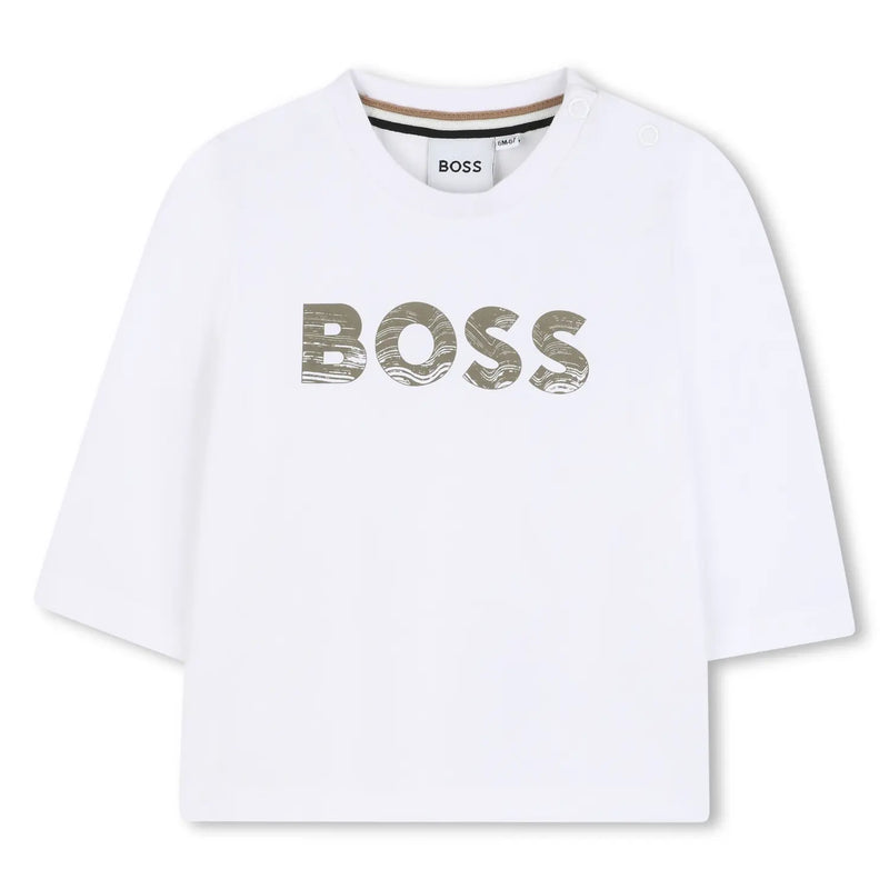 BOSS baby boy's long sleeve logo t-shirt - j52467.