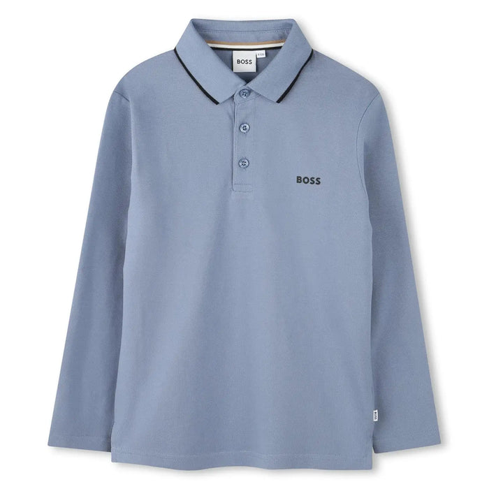 Boss L/S Polo Shirt - Grey