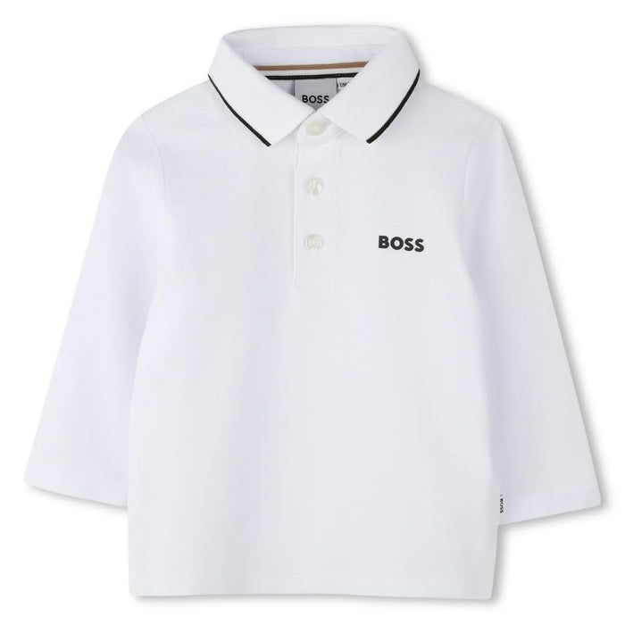 Boss L/S Polo Shirt - White