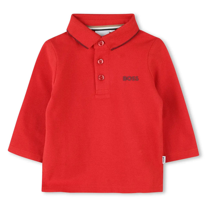 Boss L/S Polo Shirt - Red