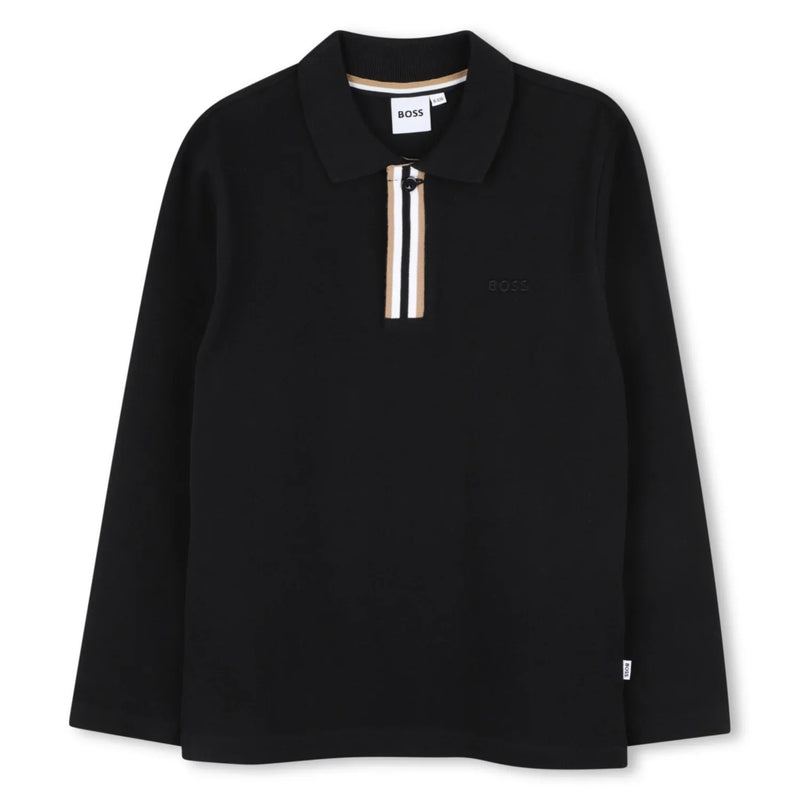 BOSS L/S Polo Shirt - Black