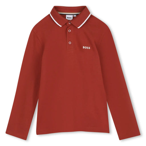 BOSS boy's long sleeve polo shirt - j53481.