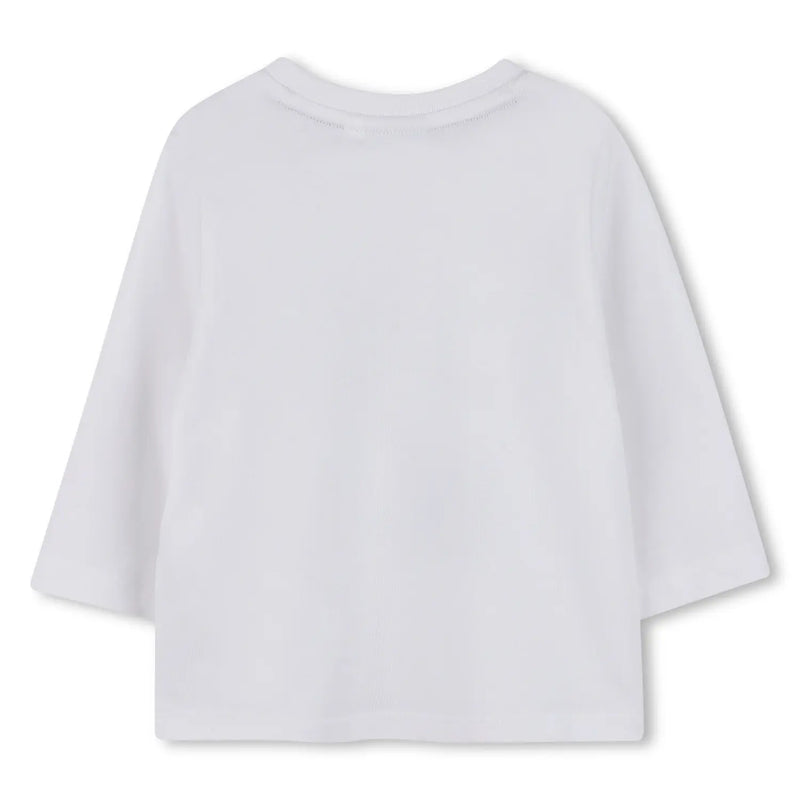 Back of the BOSS long sleeve logo t-shirt.