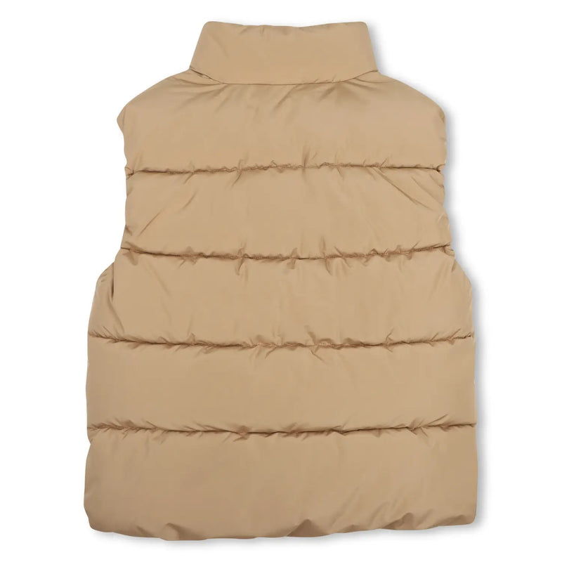 Back of the BOSS brown padded gilet.