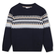 BOSS boy's patterned sweater - j53487.