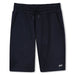 Closer look at the BOSS navy shorts.