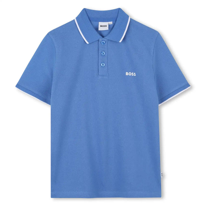 BOSS boy's blue polo shirt - j52094.