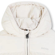 Closer view of the BOSS puffer jacket.