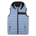 Pale blue side of the BOSS reversible gilet. 