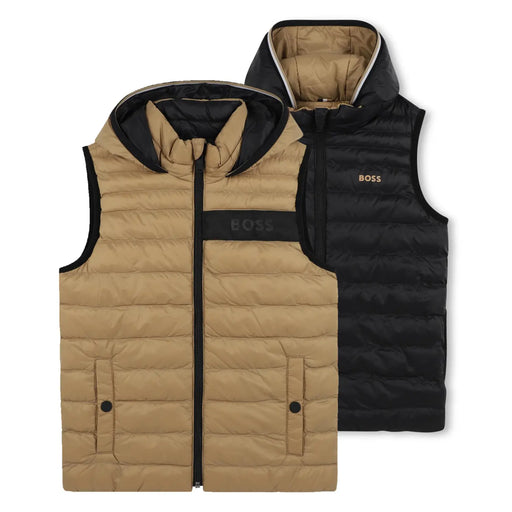 BOSS beige reversible gilet - j51234.