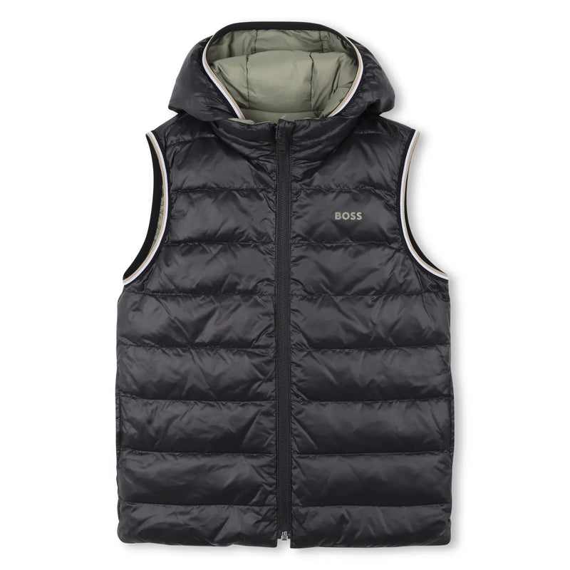 BOSS reversible gilet with black side.