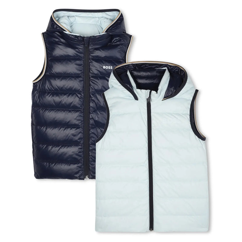BOSS Reversible Gilet - Pale Blue
