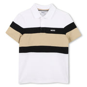 BOSS boy's colourblock polo shirt. 
