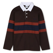 BOSS boy's striped polo shirt - j53382.