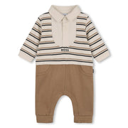 BOSS baby boy's striped romper - j53299.