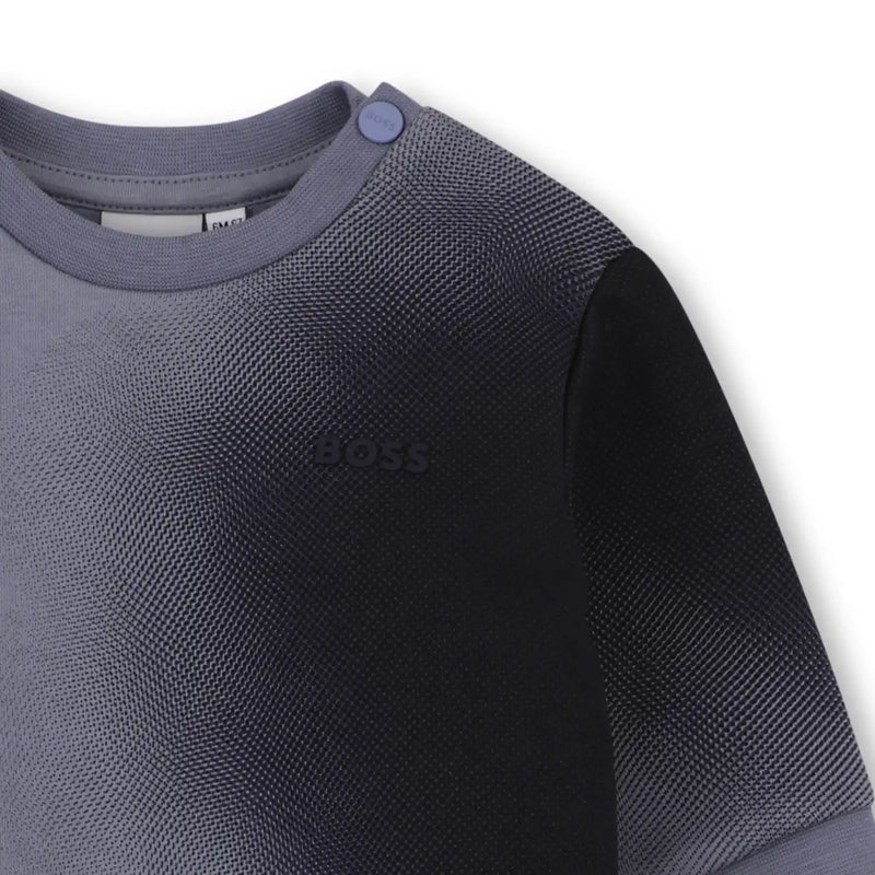 Closer look at the BOSS sweatshirt.