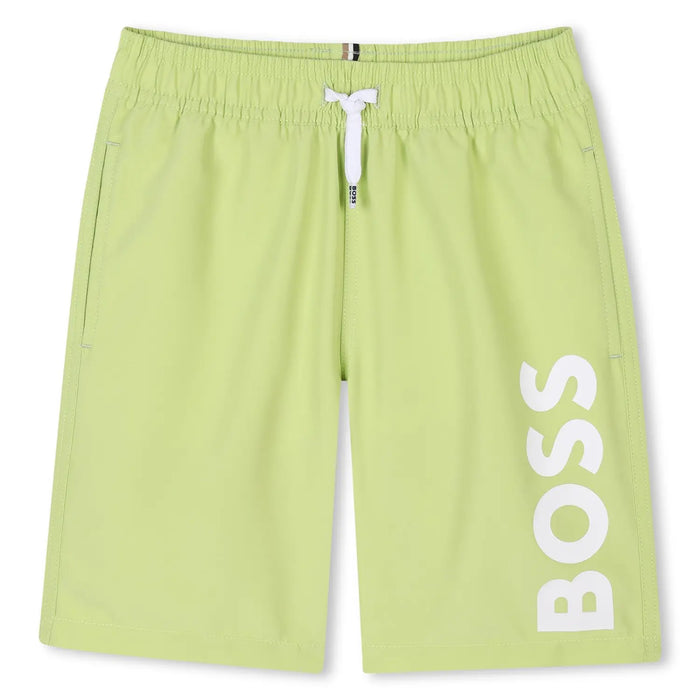 BOSS boy's lime green swim shorts - j52069.