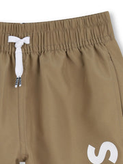 Closer look at the BOSS swim shorts.